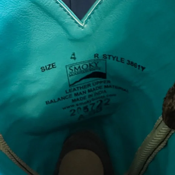 Smoky Mountain Boots Youth Girls Kids Embroidered Brown Cowboy Boots Floral, 4 - Picture 8 of 8